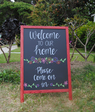 Load image into Gallery viewer, Large Rustic Chalkboard Sign Easel  - 2x3 Feet - Blank or Personalized
