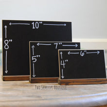 Load image into Gallery viewer, Small Chalkboard Sign with Dark Walnut Stand  - 8x10 Inches
