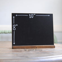 Load image into Gallery viewer, Small Chalkboard Sign with Dark Walnut Stand  - 8x10 Inches
