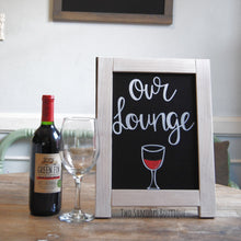 Load image into Gallery viewer, Tabletop Chalkboard Easel with Antique White Frame - 11x15 Inches
