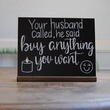 Load image into Gallery viewer, Small Chalkboard Sign with Dark Walnut Stand  - 8x10 Inches
