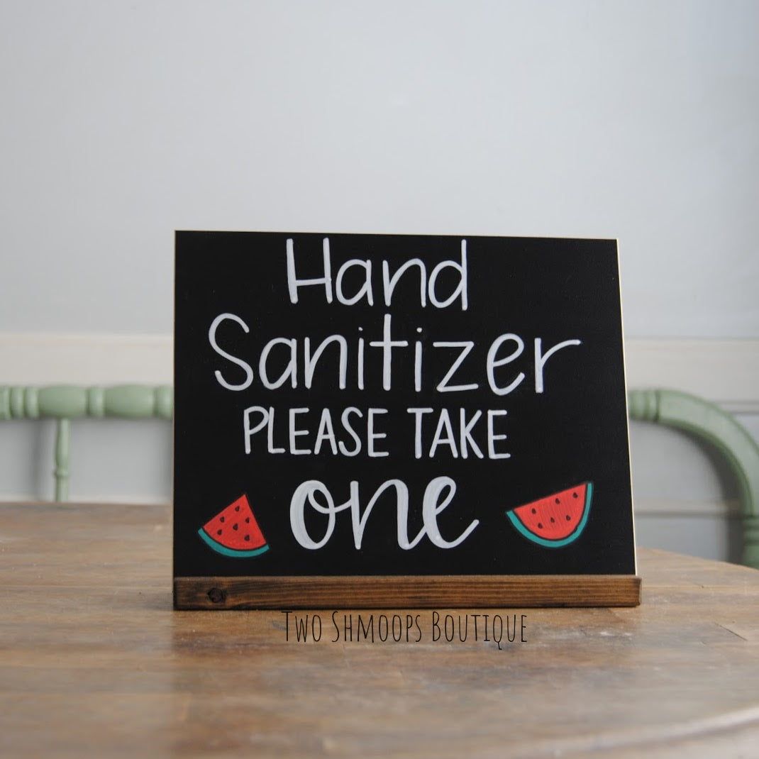 Small Chalkboard Sign with Dark Walnut Stand  - 8x10 Inches