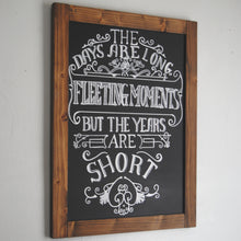 Load image into Gallery viewer, Wall Hanging Chalkboard Sign with Dark Walnut Frame - 16x20 Inches
