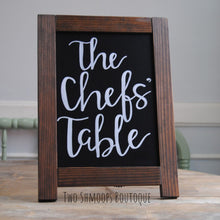 Load image into Gallery viewer, Rustic Chalkboard Sign Easel - Blank or Personalized - Various Frame Colors - 11&quot;x15&quot;
