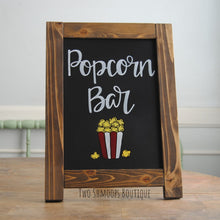 Load image into Gallery viewer, Rustic Chalkboard Sign Easel - Blank or Personalized - Various Frame Colors - 11&quot;x15&quot;
