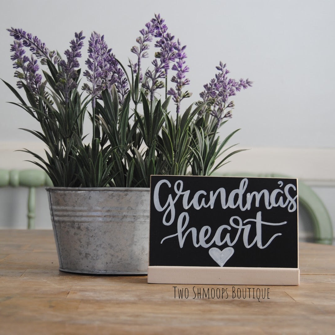 Mini Chalkboard Sign with Antique White Stand - 4x6 Inches