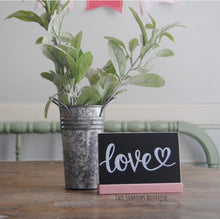 Load image into Gallery viewer, Mini Chalkboard Sign with Rose Pink Stand - 4x6 Inches
